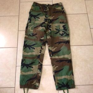 Trousers Hot Weather Woodland Camo Pattern Combat Pants Size Small Long